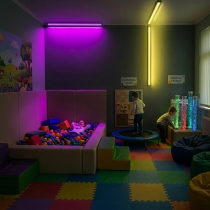 UV / УВ RGB LED бар 60 см. за лилава / черна светлина  - Img 6