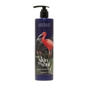 Săpun lichid, 100% vegan, Skin To Soul, 440 ml, iasomie, petitgrain, frezie, frunza de portocal, vanilie, mosc