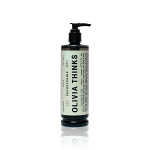 Gel de dus, Olivia Thinks, 380ml, cimbru, natural, extract organic ulei masline, 0% parabeni, 0% SLES, 0% ulei mineral