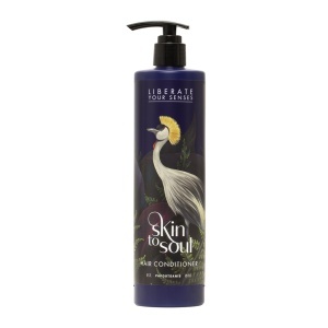 Balsam de păr hidratant, 100% vegan, Skin To Soul, 440ml, iasomie, frezie, floare de portocal, vanilie, mosc