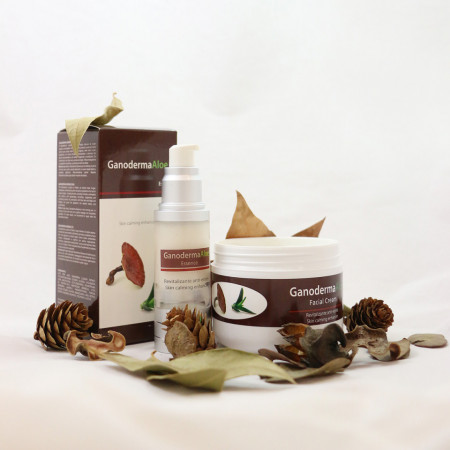 Descopera secretul pielii frumoase, SET - CREMA + SER, ganoderma eterna frumusete, aloe vera, colagen, alantoina - Img 3
