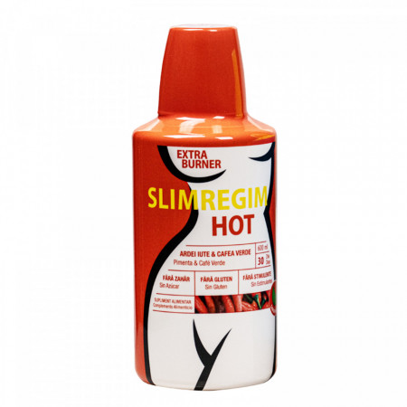 Pachet 2 bucati Arzator de grasime, pentru o noua silueta, cu ardei iute si cafea verde, Slimregim Hot 600 ml - Img 2