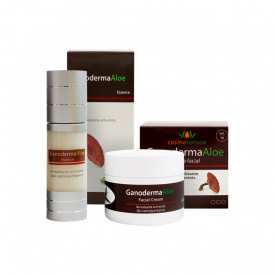 Descopera secretul pielii frumoase, SET - CREMA + SER, ganoderma eterna frumusete, aloe vera, colagen, alantoina