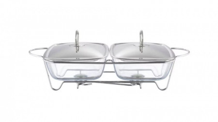Chafing cu vas termorezistent 2x2 5l Helios