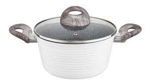 Oala cu capac 28cm cu invelis Qualum Basic Stone Edition Wavy