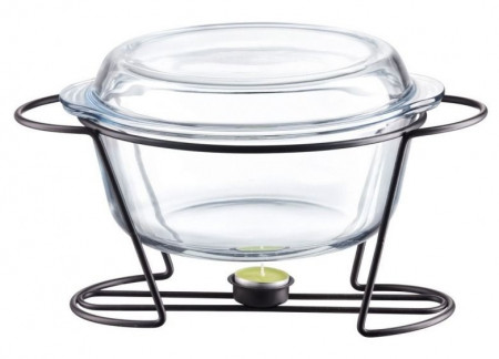 Chafing Rotund 4L Saule Suport Negru