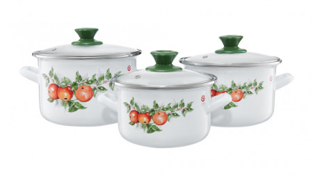 Set oale emailate 16/18/20cm 2.2/3.1/4.2L Mere