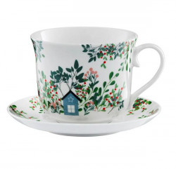Cana cu farfurioara 450ml Greenery