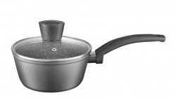 Cratita cu capac 16cm, 1L, invelis Qualum Basic Stone, Loft