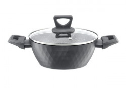 Oala cu capac 24cm cu Invelis Qualum Basic Stone Edition - Diamond