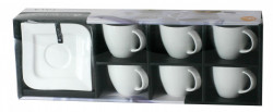 Set cafea/ceai 12 piese, ceasca+suport, 220ml Fala