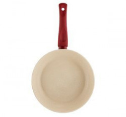 Tigaie 20 cm cu acoperire Qualum Basic Stone Edition si inductie completa, Rosso