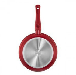 Tigaie 20 cm cu acoperire Qualum Basic Stone Edition si inductie completa, Rosso