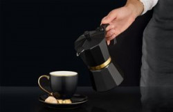 Cafetiera Filtru aluminiu 6 persoane negru 300ml Royal