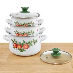Set oale emailate 16/18/20cm 2.2/3.1/4.2L Mere