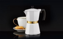 Cafetiera Filtru aluminiu 6 persoane alb 300ml Royal