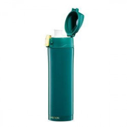 Cana termos verde cu buton de siguranta 420ml Royal