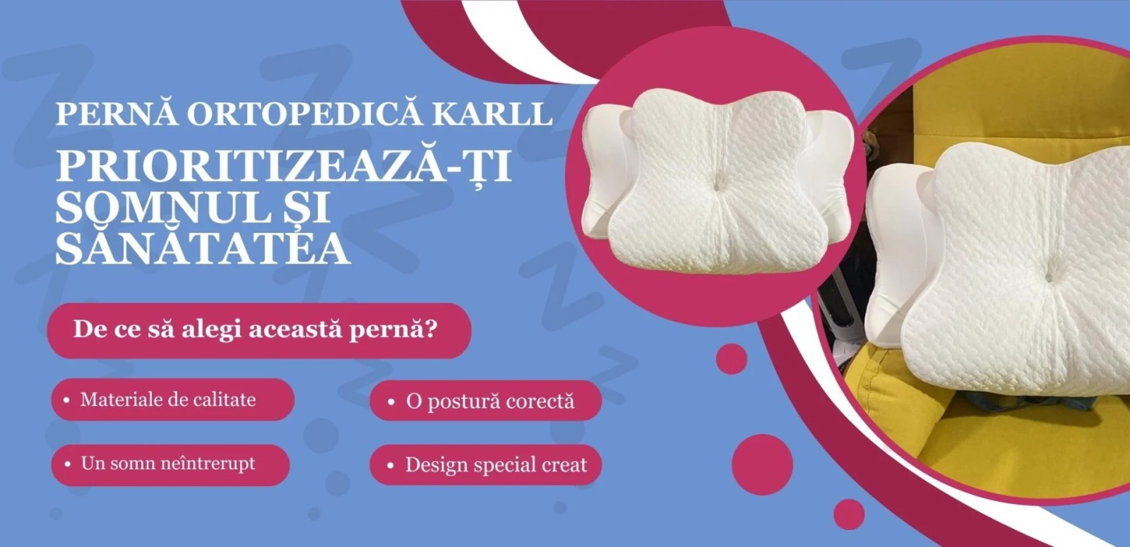 Perna Ortopedică pentru Gât Karll: Soluția Definitivă pentru Durerile Cervicale și Somnul Odihnitor