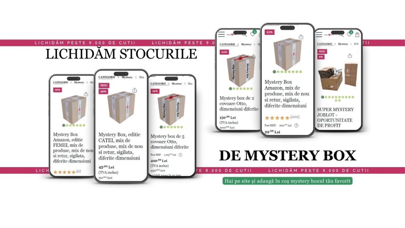 Lichidarea Continuă Iulie 2025 - Mystery Box România la Preț Record!