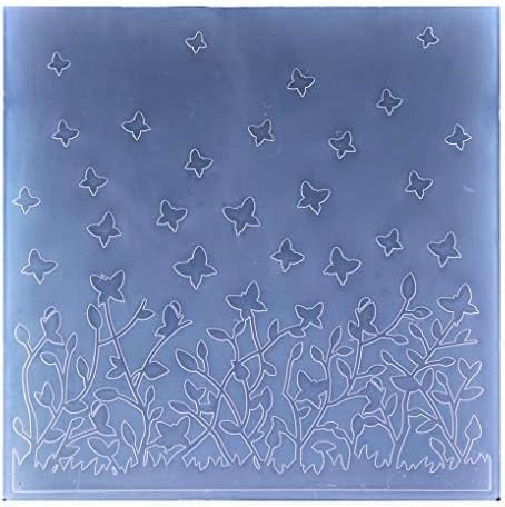 Sablon in relief pentru proiecte artizanale din hartie Kwan Crafts,  plastic, transparent, 12, 1 x 15, 2 cm (SX0017QSSD5)