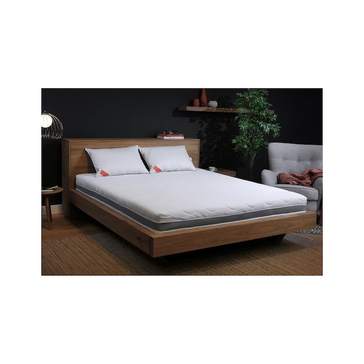 Saltea Ortopedica, Buona Notte, Elis,200x190x20 cm, spuma poliuretanica 7 zone comfort, hipoalegenic, reversibila, fermitate medie, husa Heros - 1 | YEO