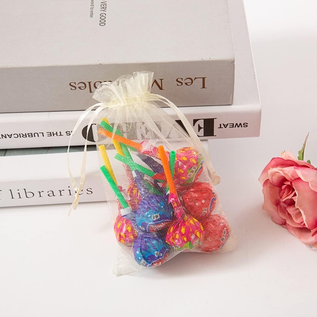 Set de 80 saculeti Sioppkik, organza, multicolor, 7 x 9 cm - 2 | YEO