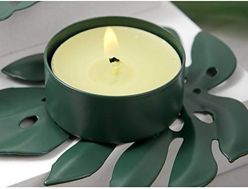Set de 2 suporturi pentru lumanari Hosoncovy, metal, verde inchis - 3 | YEO