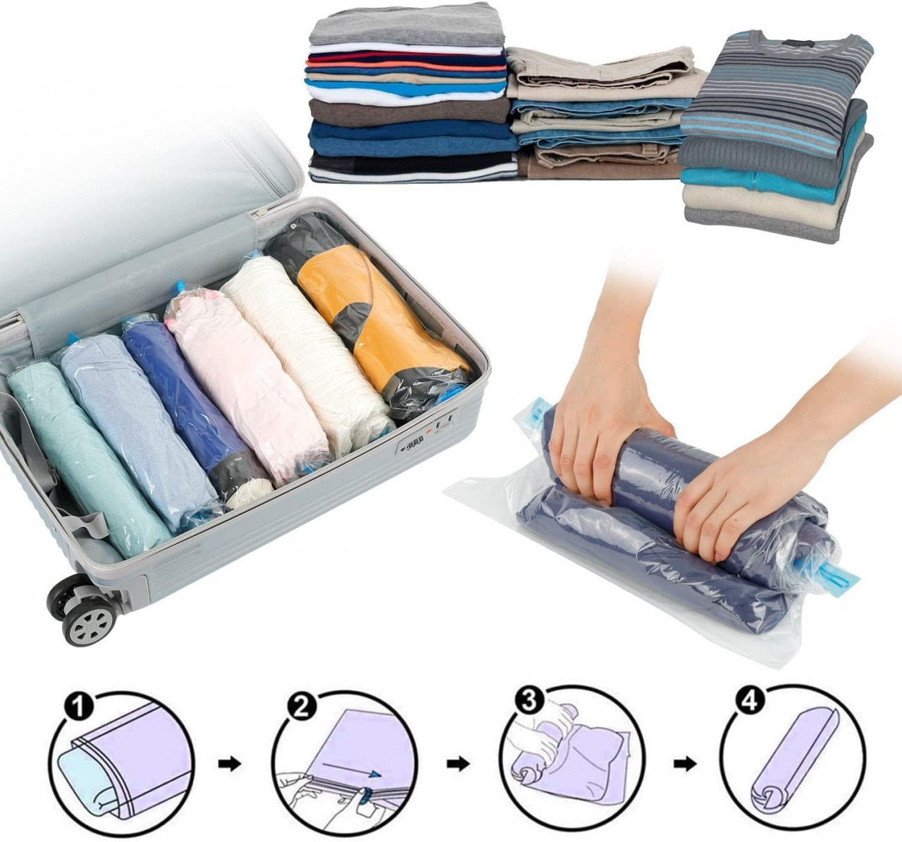 Pochon Plastique Lot De 50 Grands Sacs De Rangement Refermables En