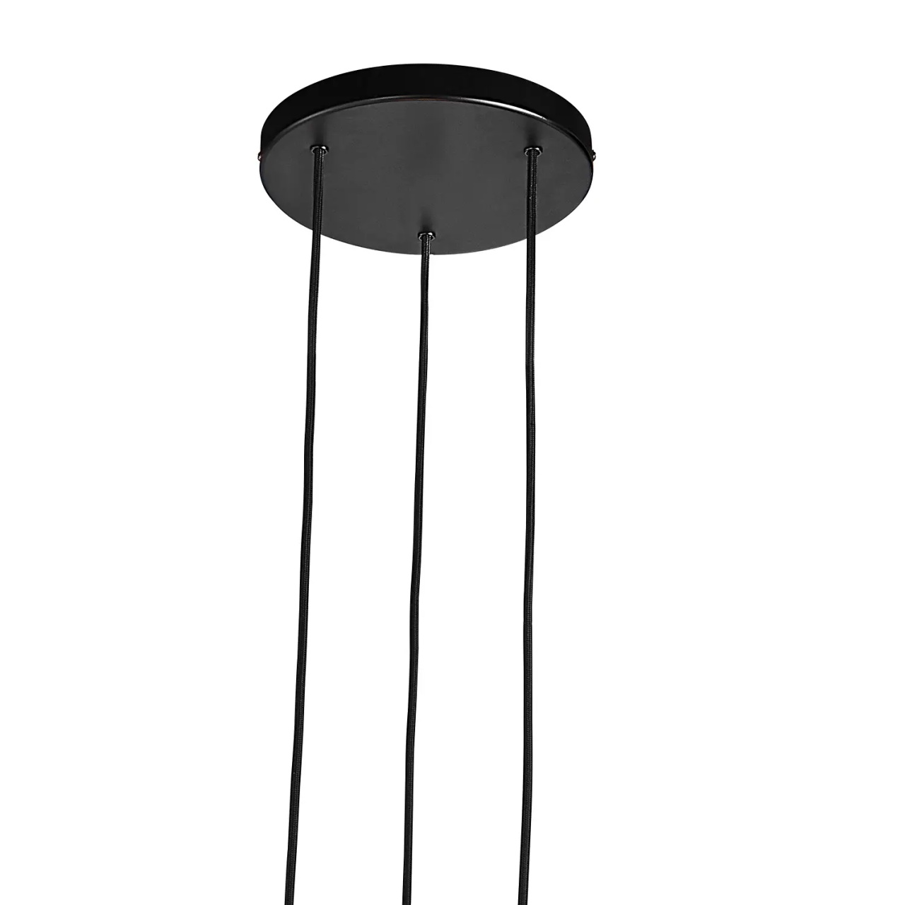 Lustra tip pendul Tilo, 3 lumini, metal/lemn masiv, negru, 22 x 6 x 200 cm - 1 | YEO