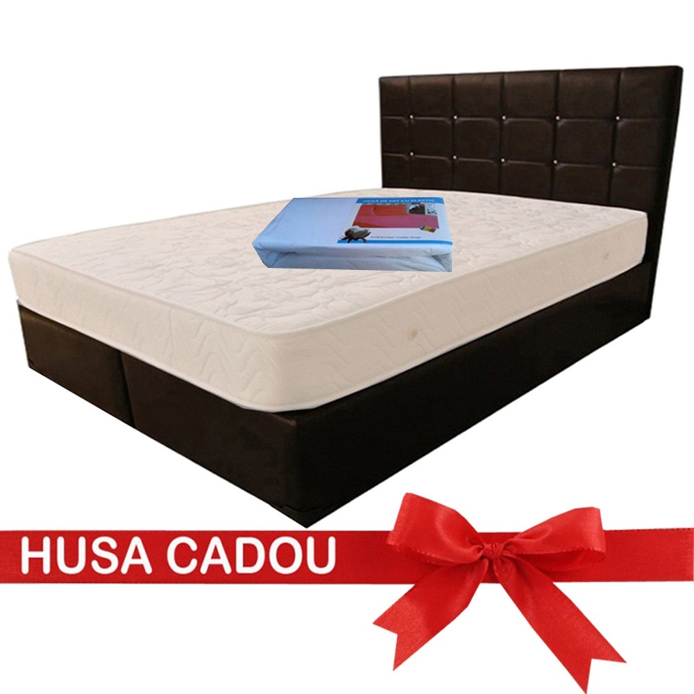 Saltea lux ortopedic DAFIN Salt Confort, 180x200x22 cm, plasa de arcuri tip bonell, fata vara-iarna, fermitate medie - 1 | YEO
