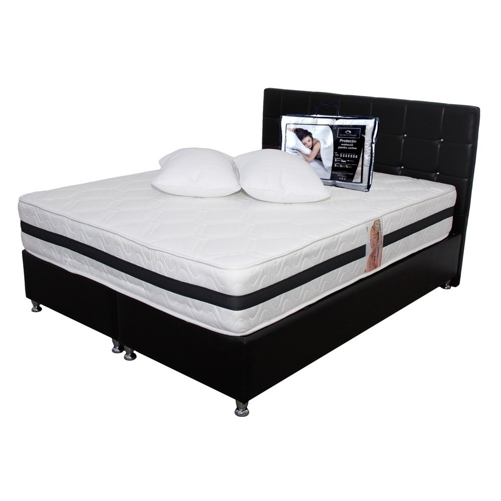 Set Saltea Super Lux Ortopedica Forte TULIP plus 2 perne microfibra 50x70 plus Husa hipoalergenica, 160x200x30 - 2 | YEO