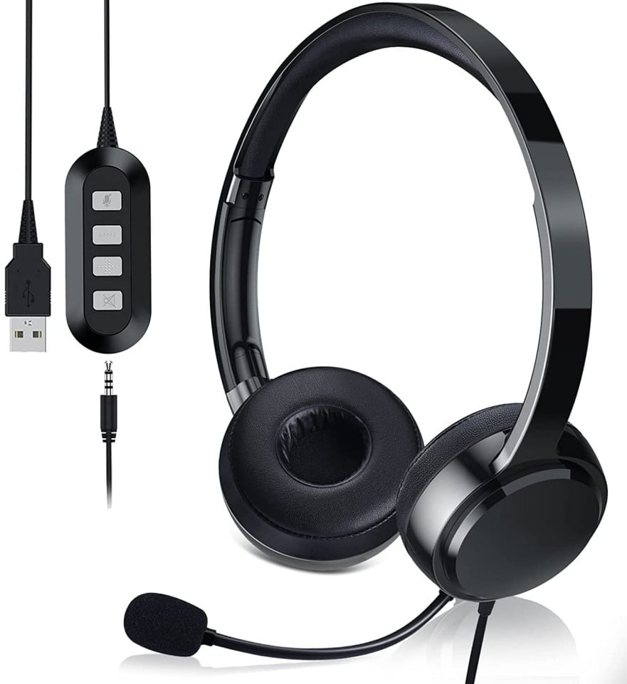 spørge evigt Generalife Casti audio cu microfon Generic, metal/spuma cu memorie/piele, negru, mufa  USB/3,5 mm - Chilipirul Zilei