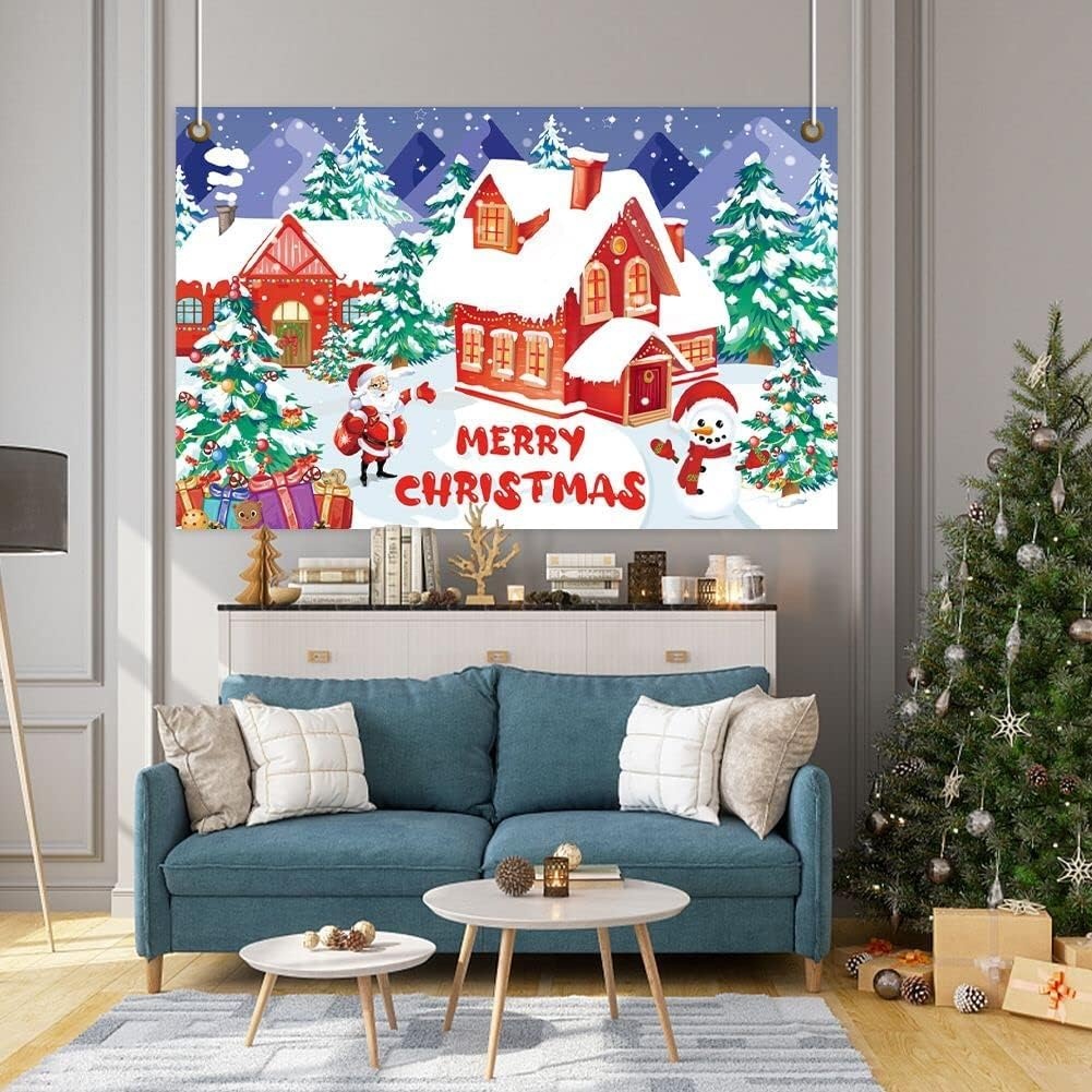 Fundal foto pentru Craciun Ljhysd, textil, multicolor, 115 x 180 cm - 1 | YEO