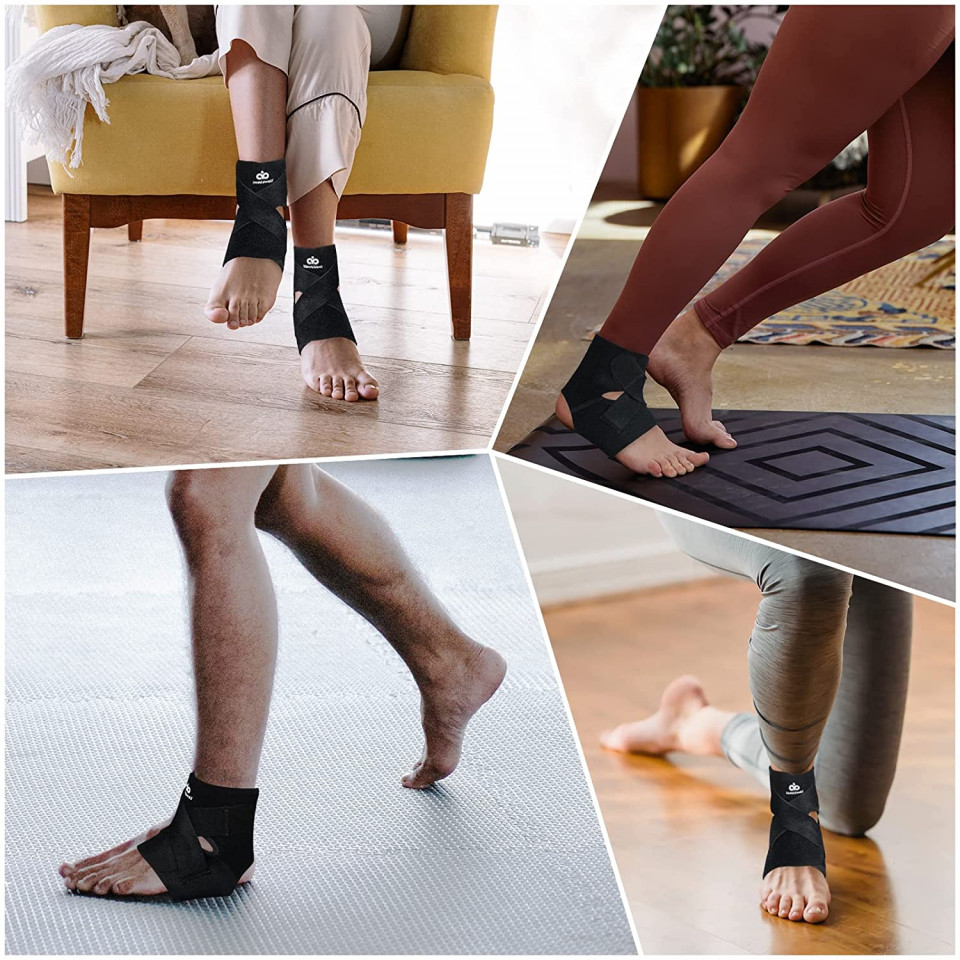 Bandaj pentru glezna INDEEMAX, neopren, negru, marimea L/XL - 1 | YEO