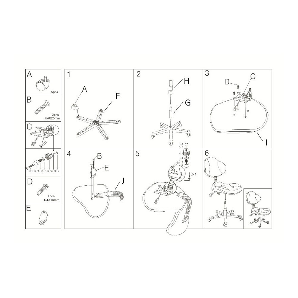 Scaun birou copii SL G2 rosu/negru - 2 | YEO