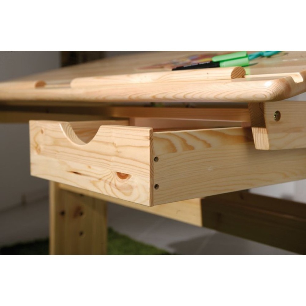 Birou pentru copii HM Julia, inaltime reglabila, unghi inclinare ajustabil, lemn, 109 x 55 x 63-93 cm - 2 | YEO