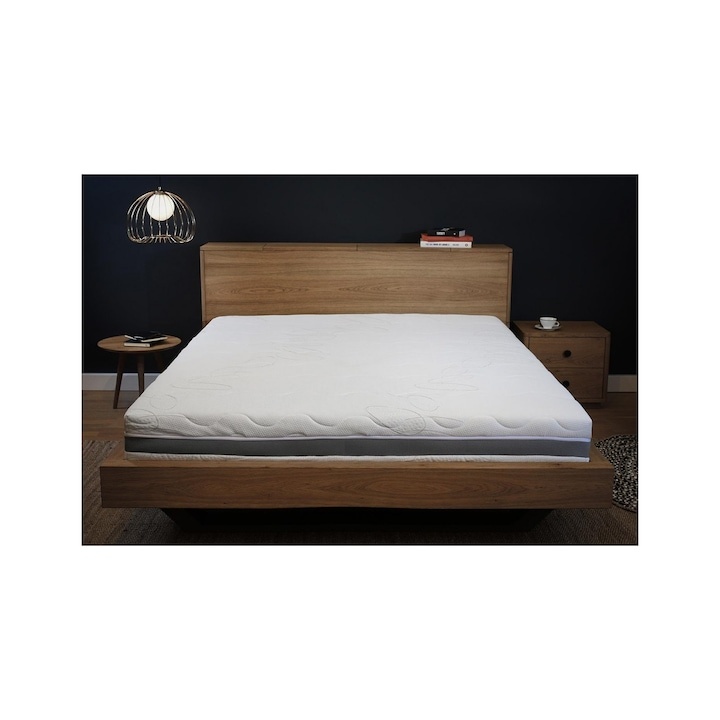 Saltea Ortopedica, Buona Notte, Elis,200x190x20 cm, spuma poliuretanica 7 zone comfort, hipoalegenic, reversibila, fermitate medie, husa Heros - 2 | YEO