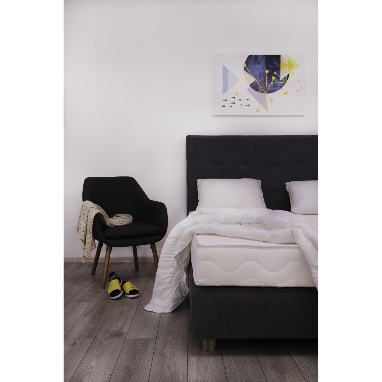 Saltea Ortopedica, Buona Notte, Union, 100x200x20 cm, spuma poliuretanica si spuma High Resilience, antibacterian, fermitate medie - 2 | YEO