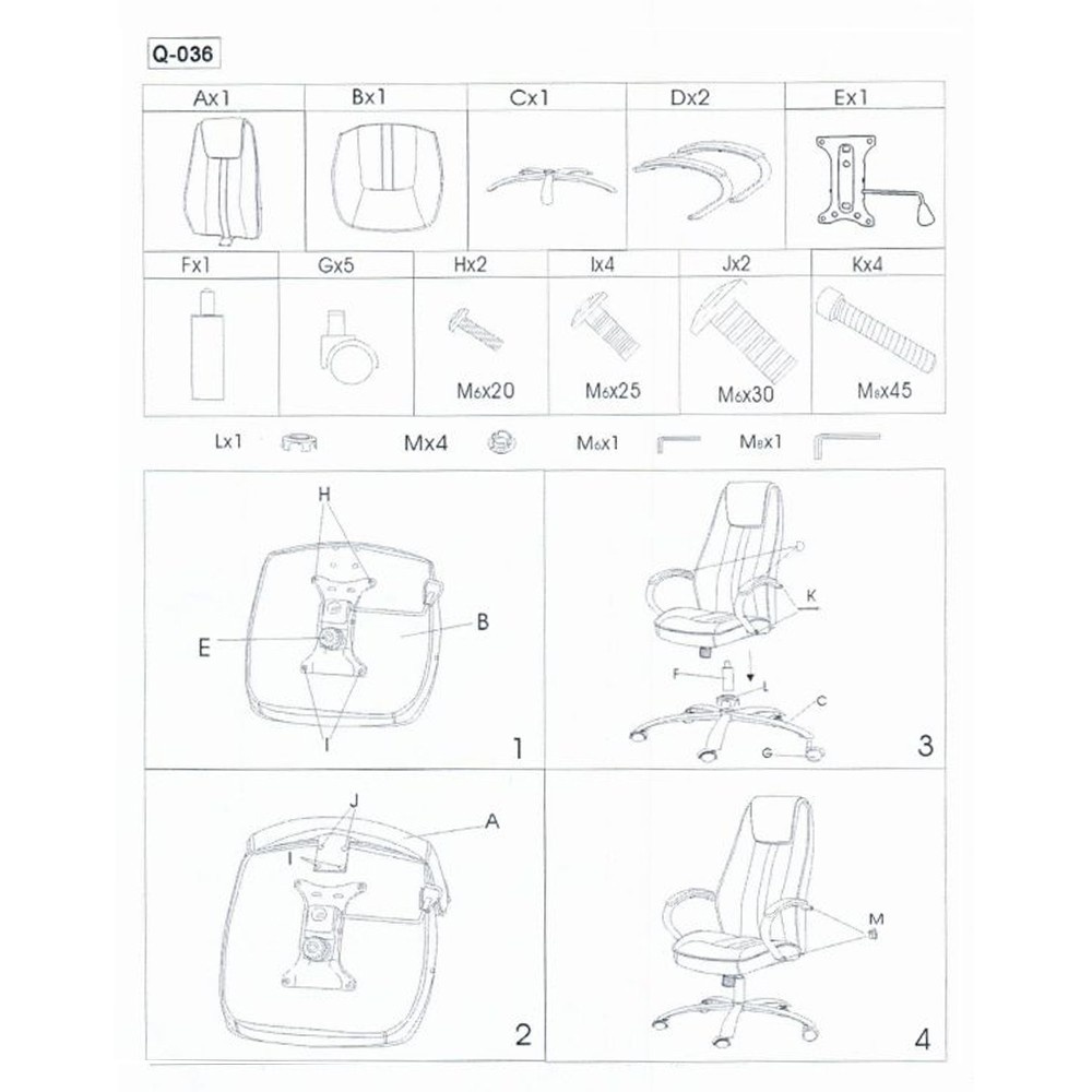 Scaun directorial SL Q036, gri - 2 | YEO