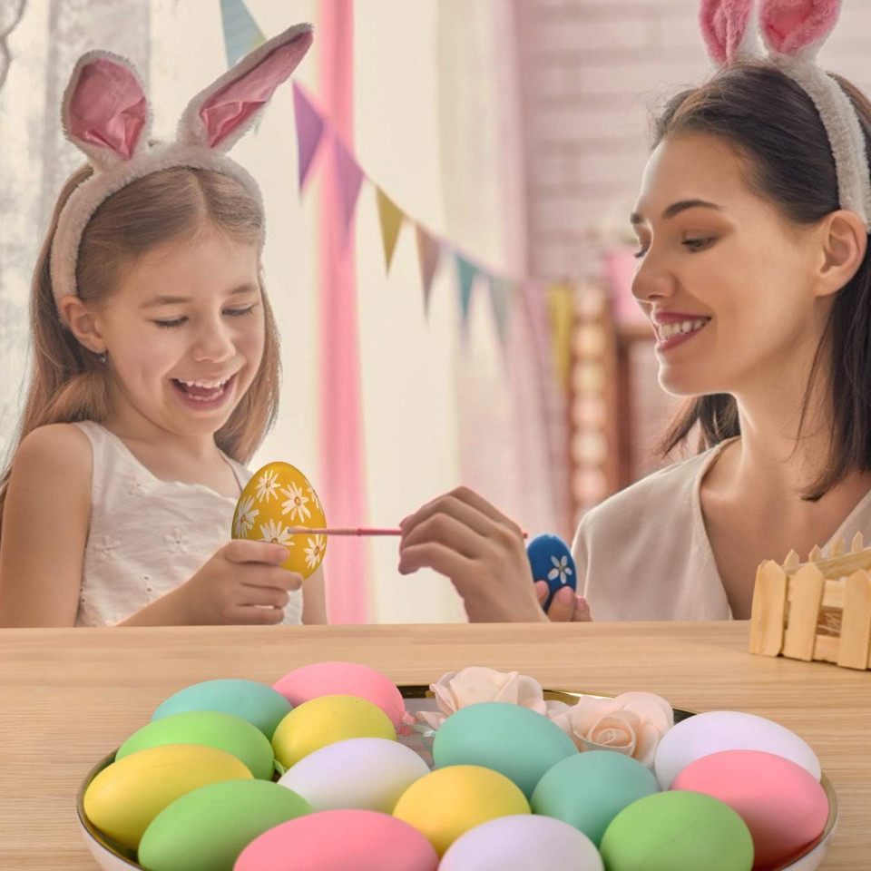 Set de creatie cos cu 15 oua de Paste si vopsea pentru pictat FORMIZON, plastic, multicolor - 1 | YEO