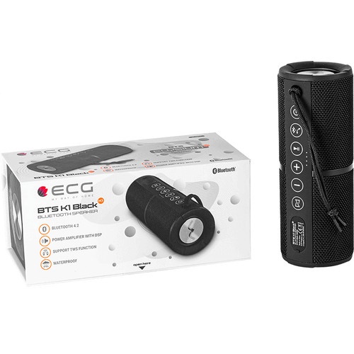 Boxa portabila Bluetooth ECG BTS K1 Black ELYSIUM , rezistenta la apa IPX6, 2 x 4,5W, DSP - 3 | YEO