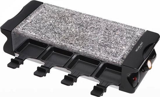 Gratar electric Raclette MICHELINO 74384, piatra naturala din granit, 1200 W, 8 tigai antiaderente, baza din otel inoxidabil - 3 | YEO