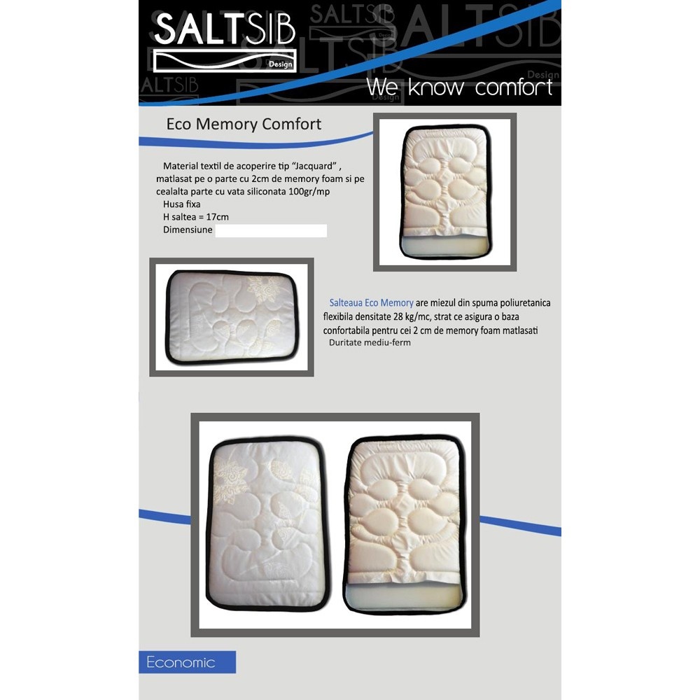 Set Saltea VENUS Eco Memory plus 2 perne microfibra 50x70 plus Husa hipoalergenica, 180x200x17 - 3 | YEO
