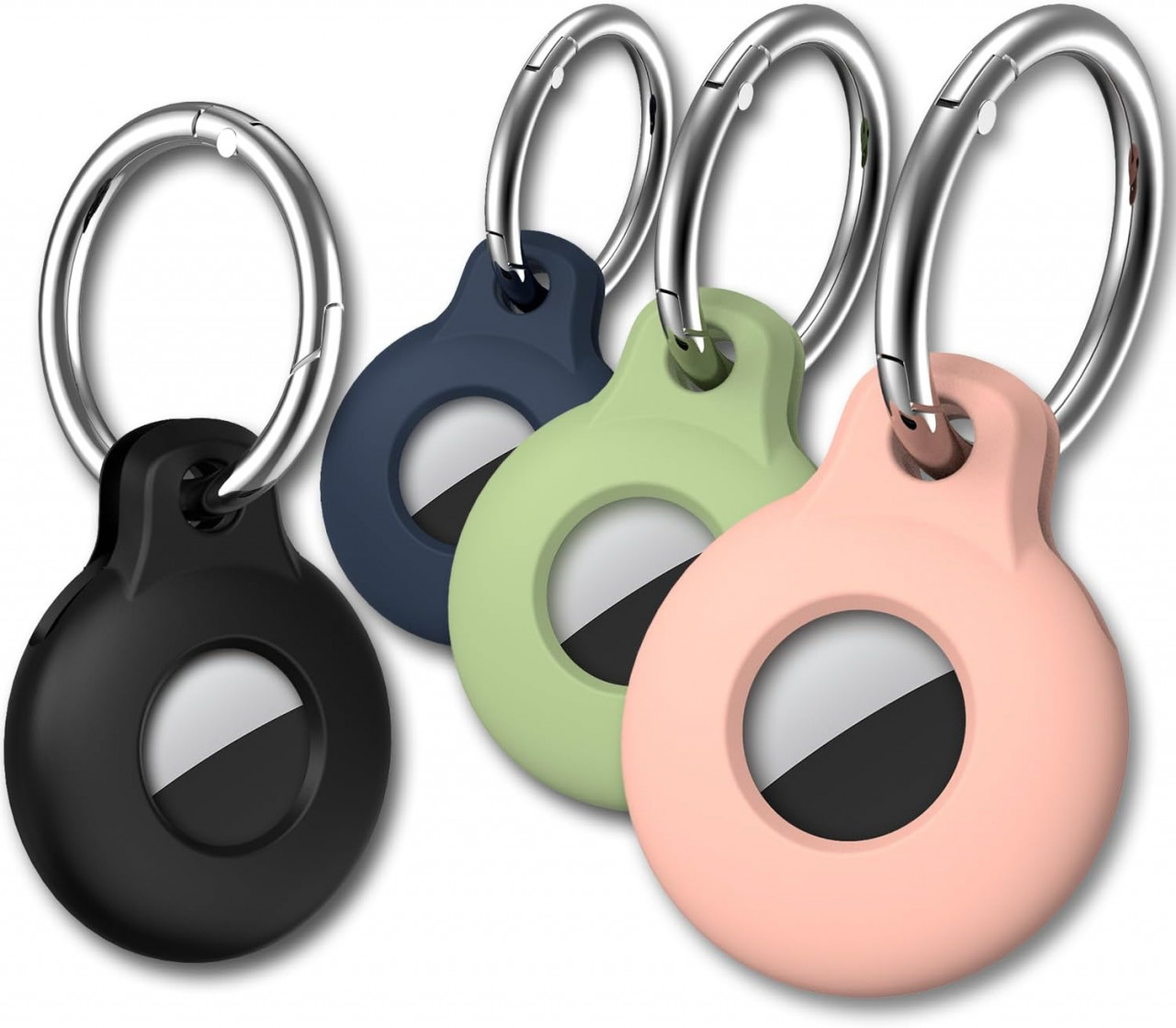 Set de 4 brelocuri pentru AirTag Foroume, silicon, multicolor