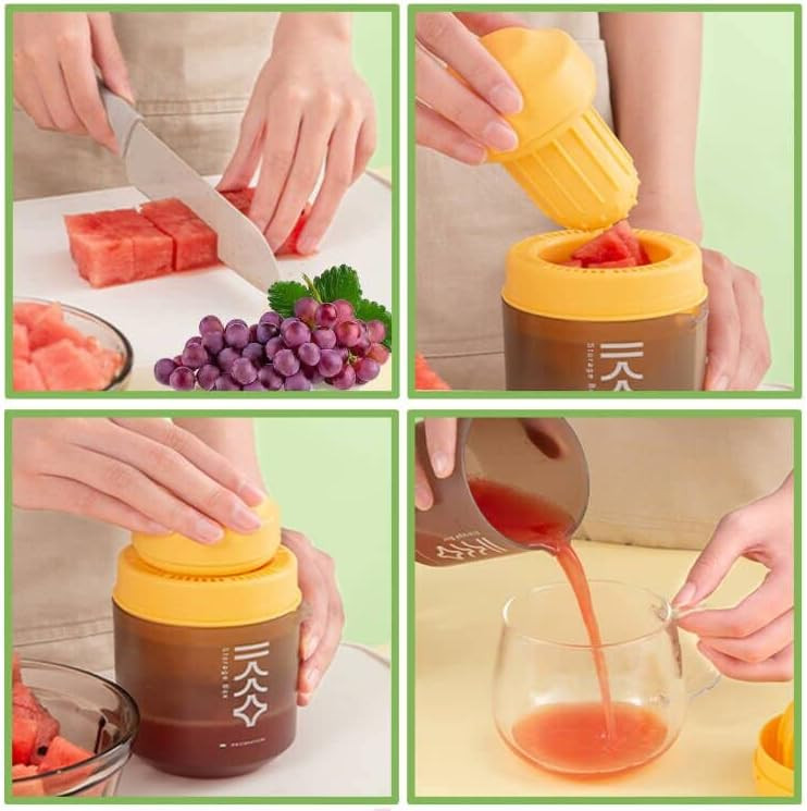 Storcator manual de fructe Zanni podospecial, polipropilena, roz, 17,5 x 9,5 cm , 400 ml - 2 | YEO