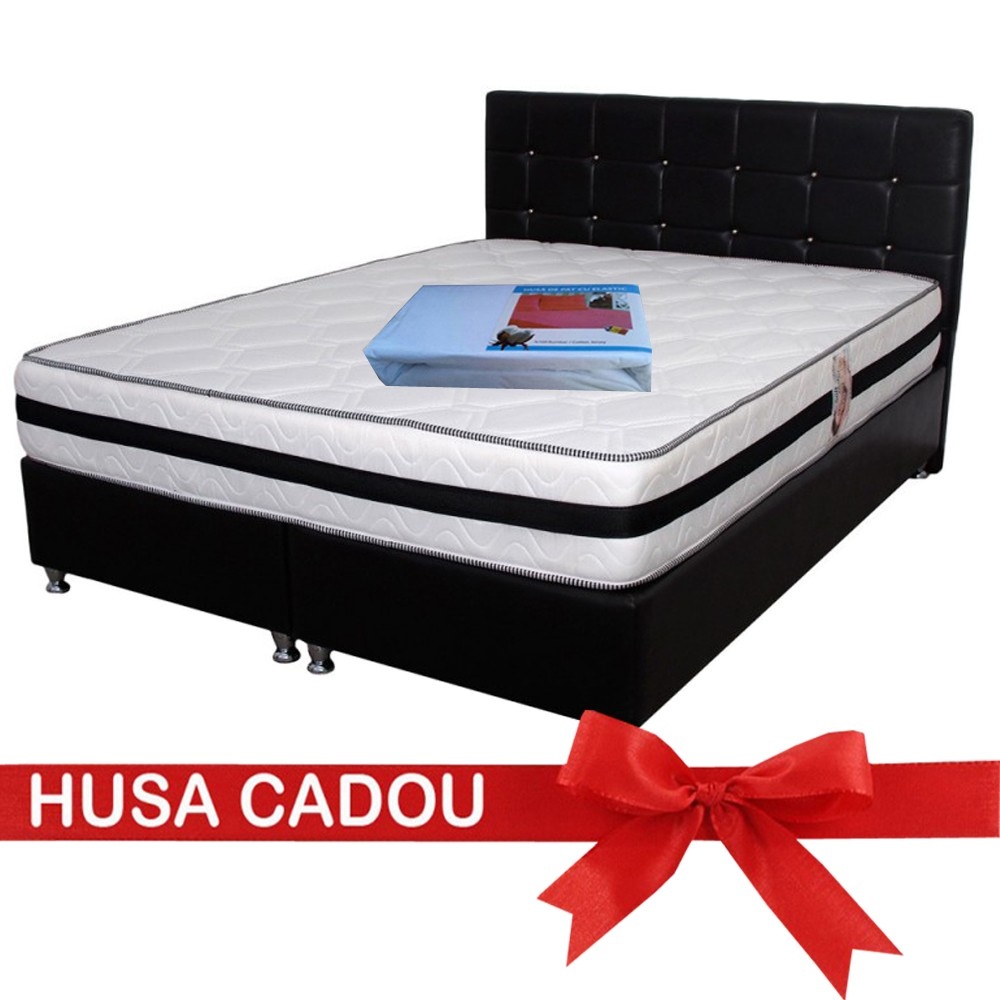 Saltea Memory Foam cu arcuri Azalee Salt Confort, 180x200x25 cm, plasa de arcuri, strat memory, fermitate medie spre tare - 2 | YEO