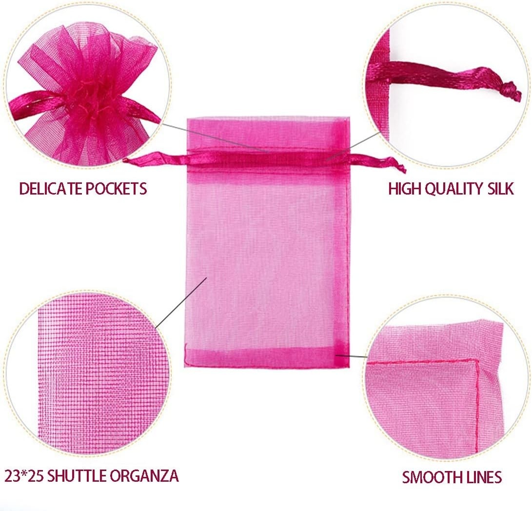 Set de 80 saculeti Sioppkik, organza, multicolor, 7 x 9 cm - 1 | YEO