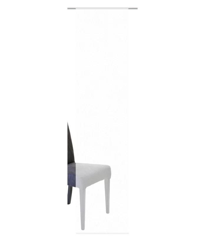 Set perdea cu sina Bohdalice, poliester/metal, alb/argintiu, 60 x 245 cm - 1 | YEO