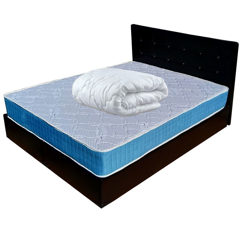 Set Saltea PARIS Memory Foam Silvercare plus 2 perne plus Husa hipoalergenica plus Pilota microfibra iarna 180x200, 140x200x23 - 1 | YEO