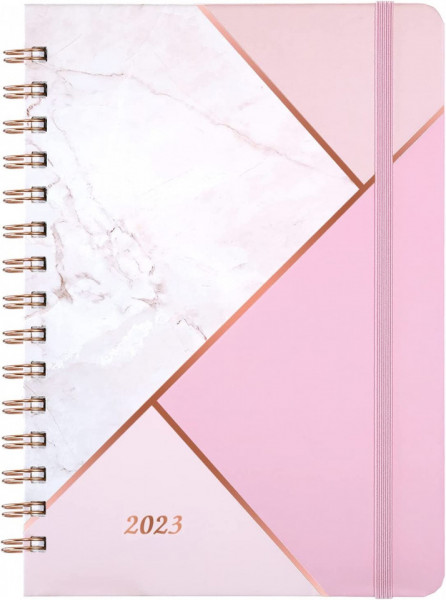 Agenda 2023 Artfan, hartie/metal, roz, 21,5 x 15,5 cm
